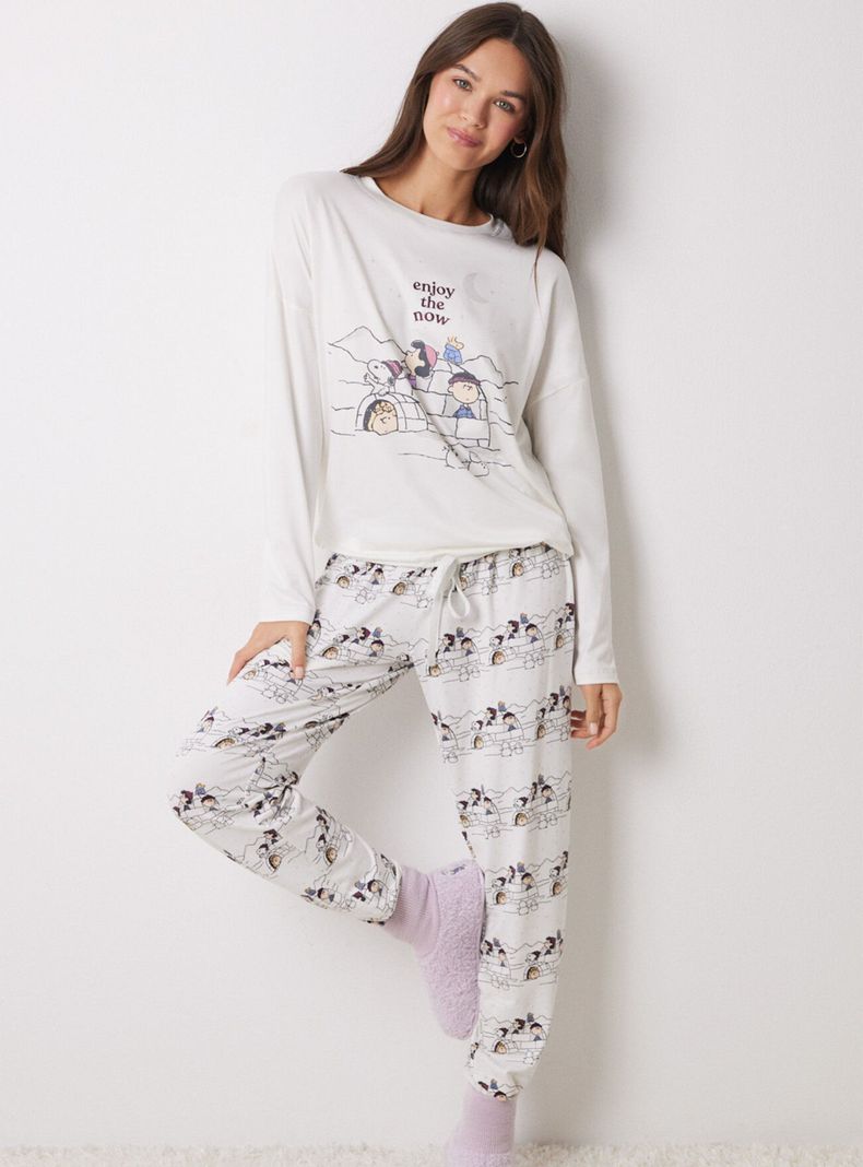Pijama Largo Punto Snoopy-0