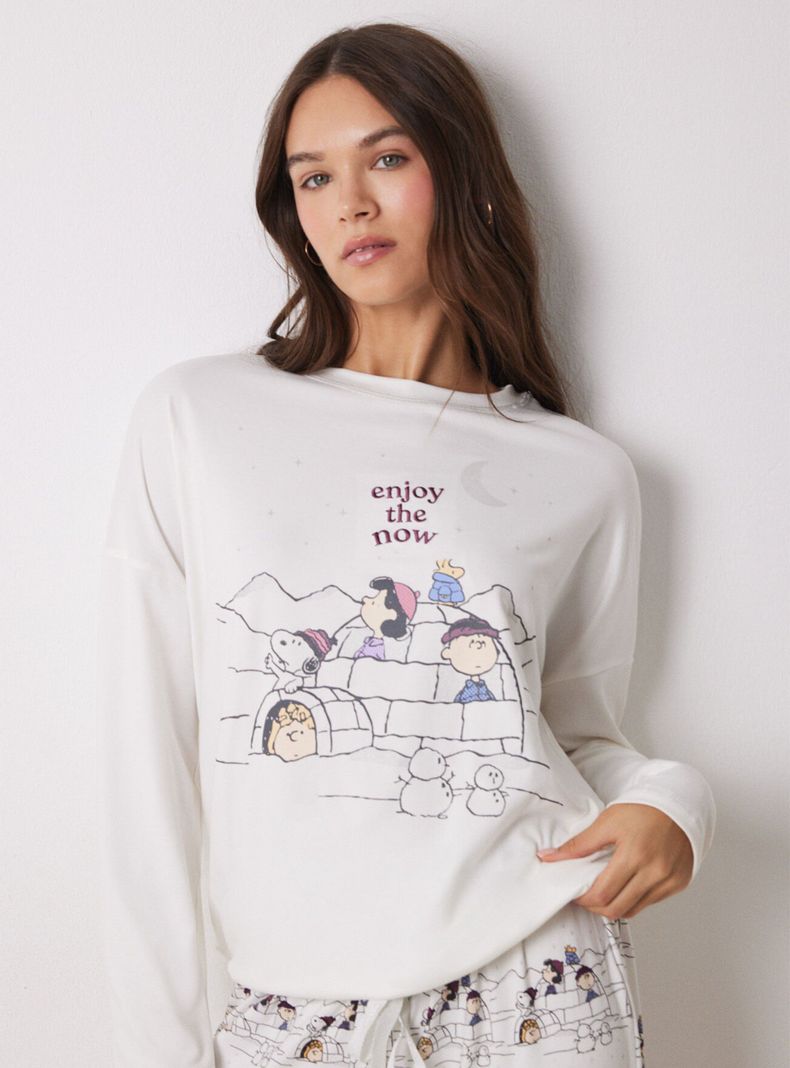 Pijama Largo Punto Snoopy-2