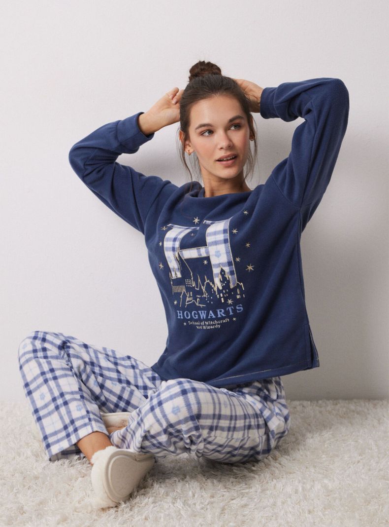 Pijama Polar Cuadros Harry Potter-4