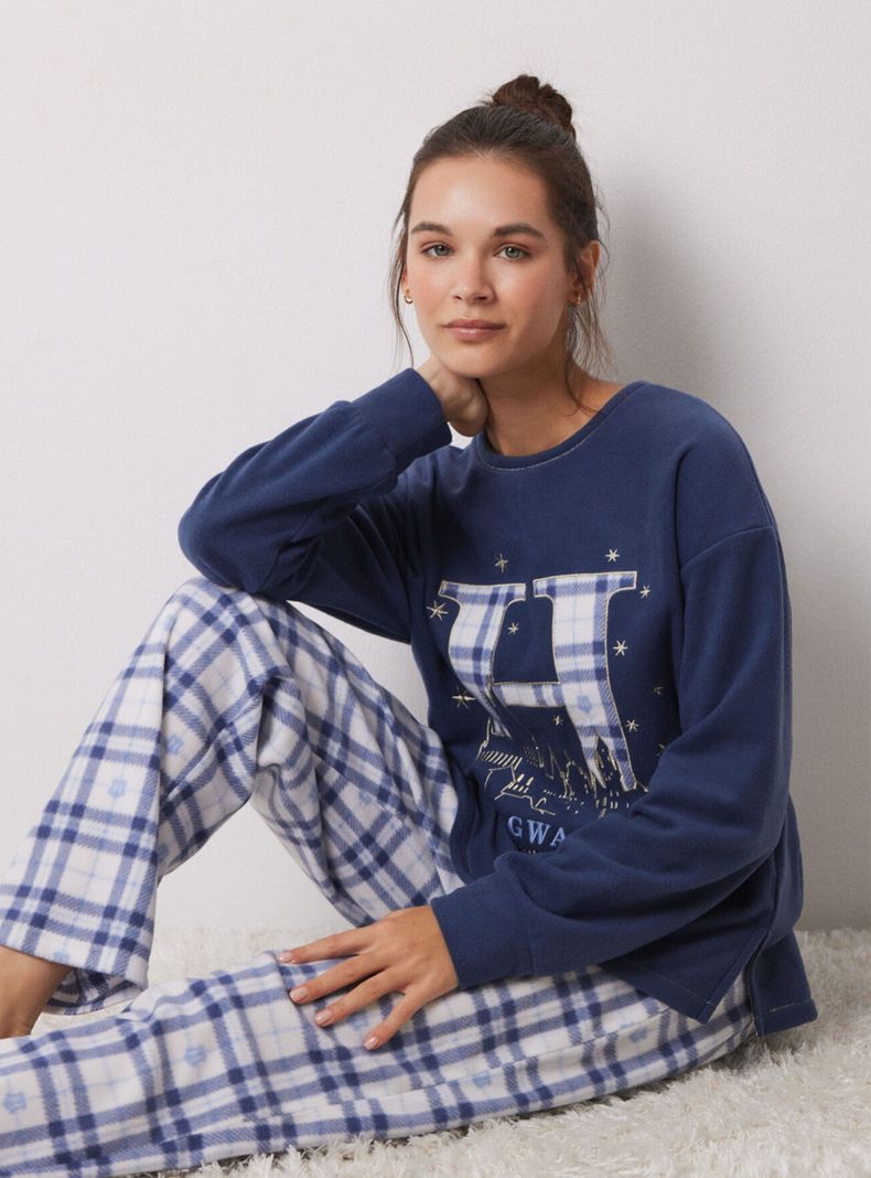 Pijama Polar Cuadros Harry Potter-5