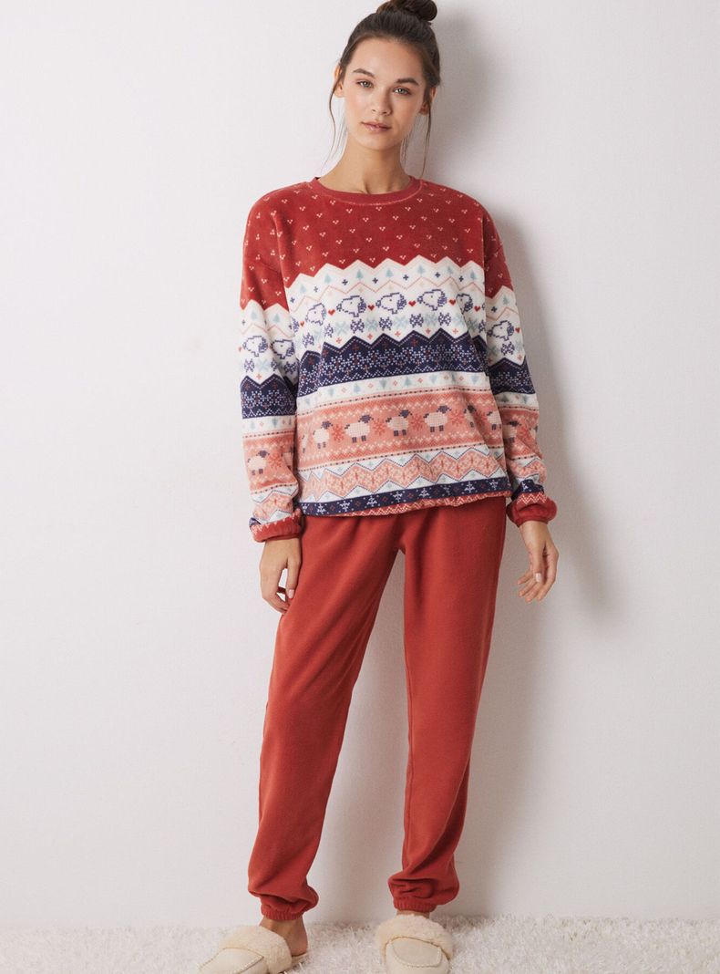 Pijama Largo Polar Suave Snoopy-0