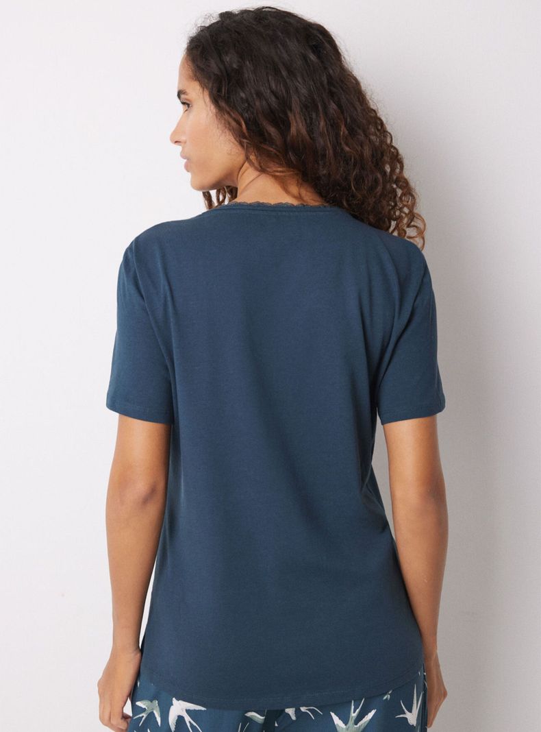 Polera Manga Corta Botón  Algodón Verde-1