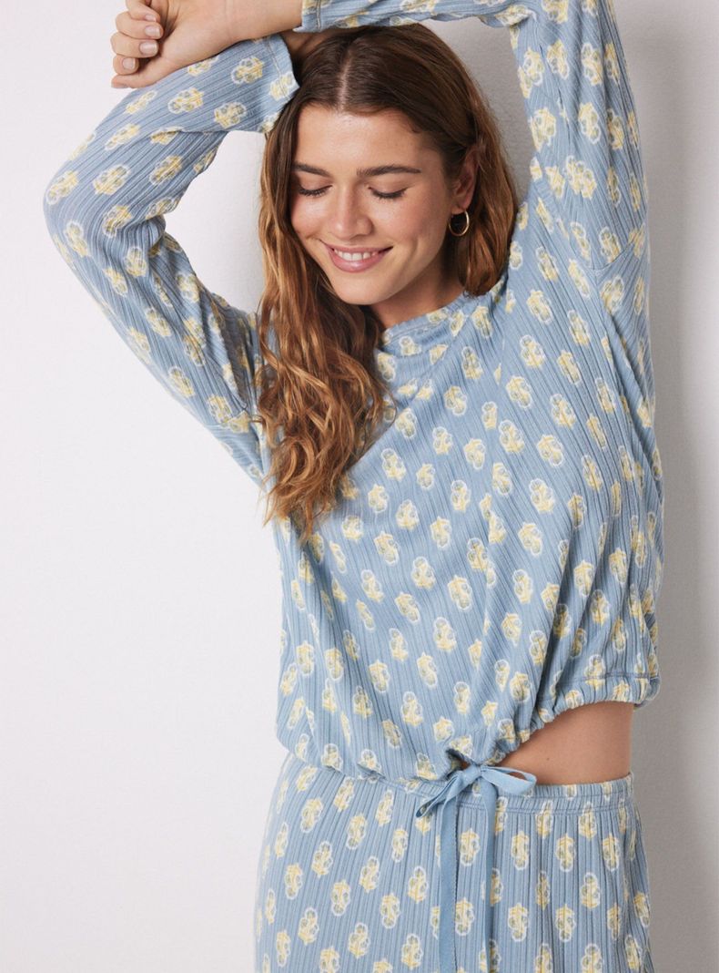 Pijama Largo Canalé Soft Touch Flores-3
