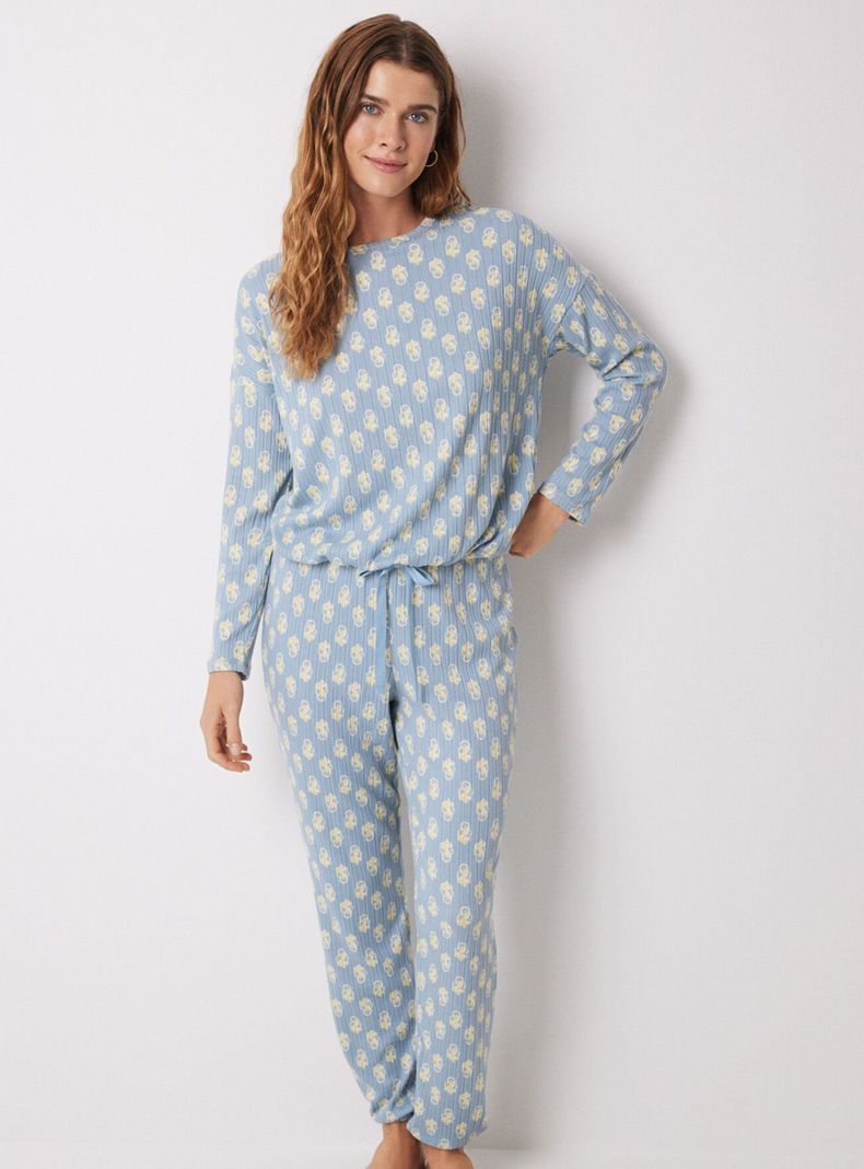 Pijama Largo Canalé Soft Touch Flores-0