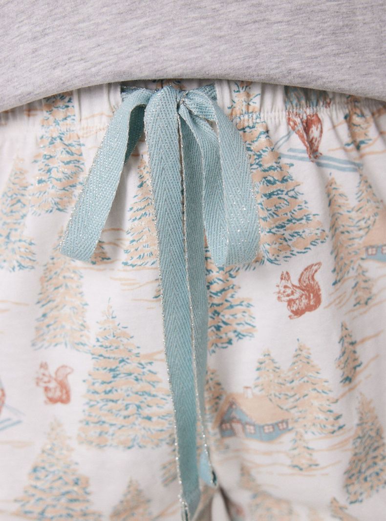 Pijama Largo Algodón Motivos Navideños-4