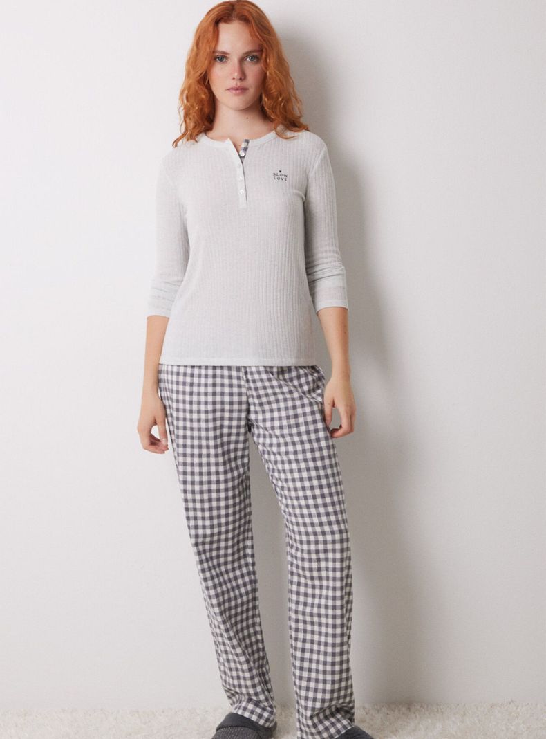 Pijama Largo Cuadros-0
