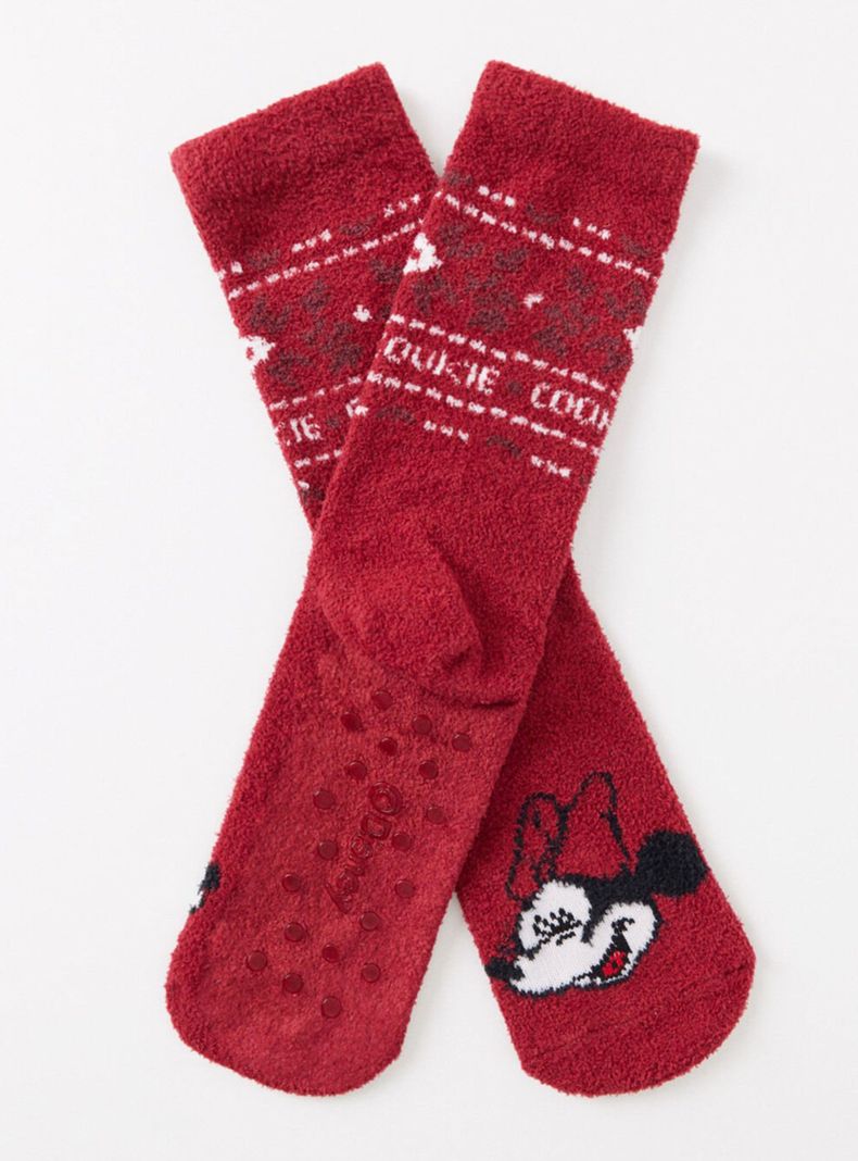 Calcetín Tricot Rojo Mickey y Minnie-1