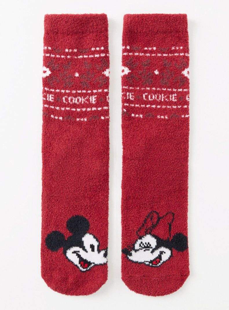 Calcetín Tricot Rojo Mickey y Minnie-0