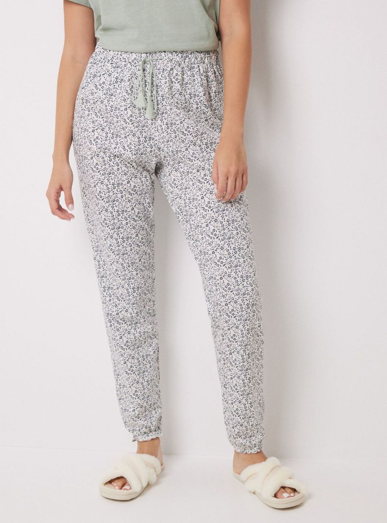 Pantalón Skinny Algodón Print Flores-0