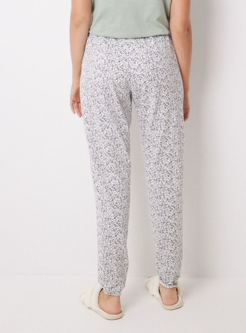 Pantalón Skinny Algodón Print Flores-1