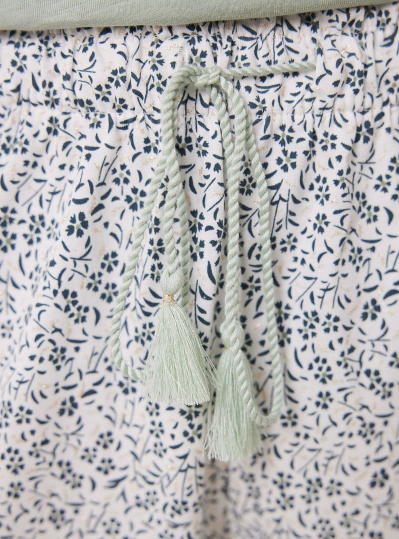 Pantalón Skinny Algodón Print Flores-2