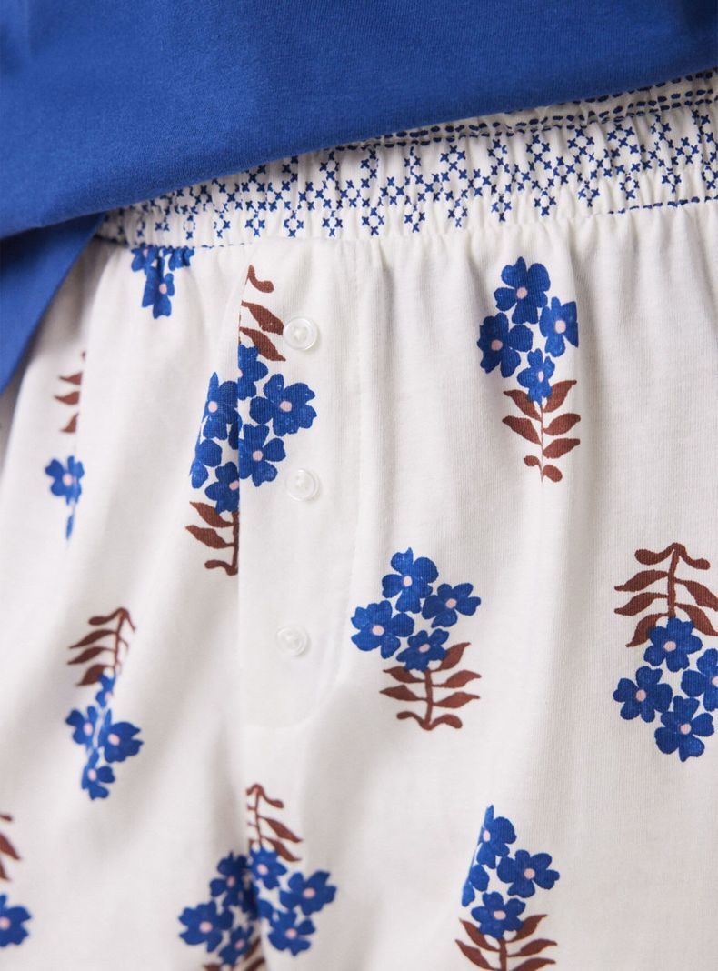 Pantalón Largo 100% Algodón Skinny Flores-2