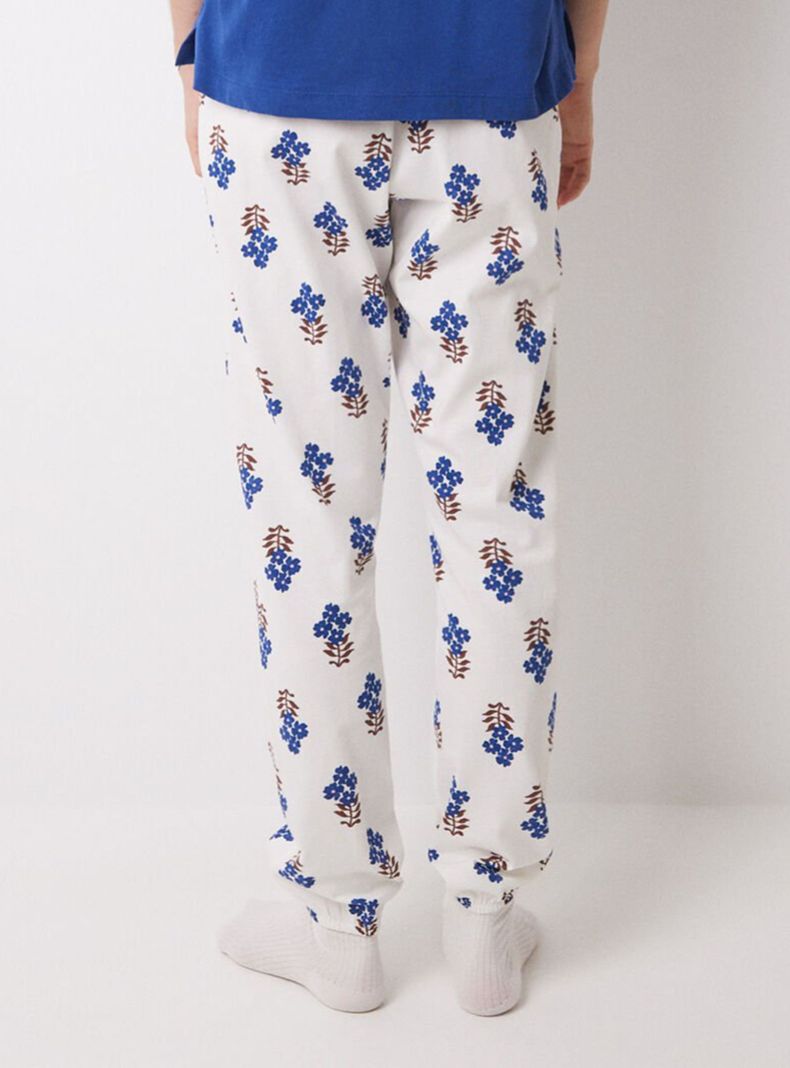 Pantalón Largo 100% Algodón Skinny Flores-1