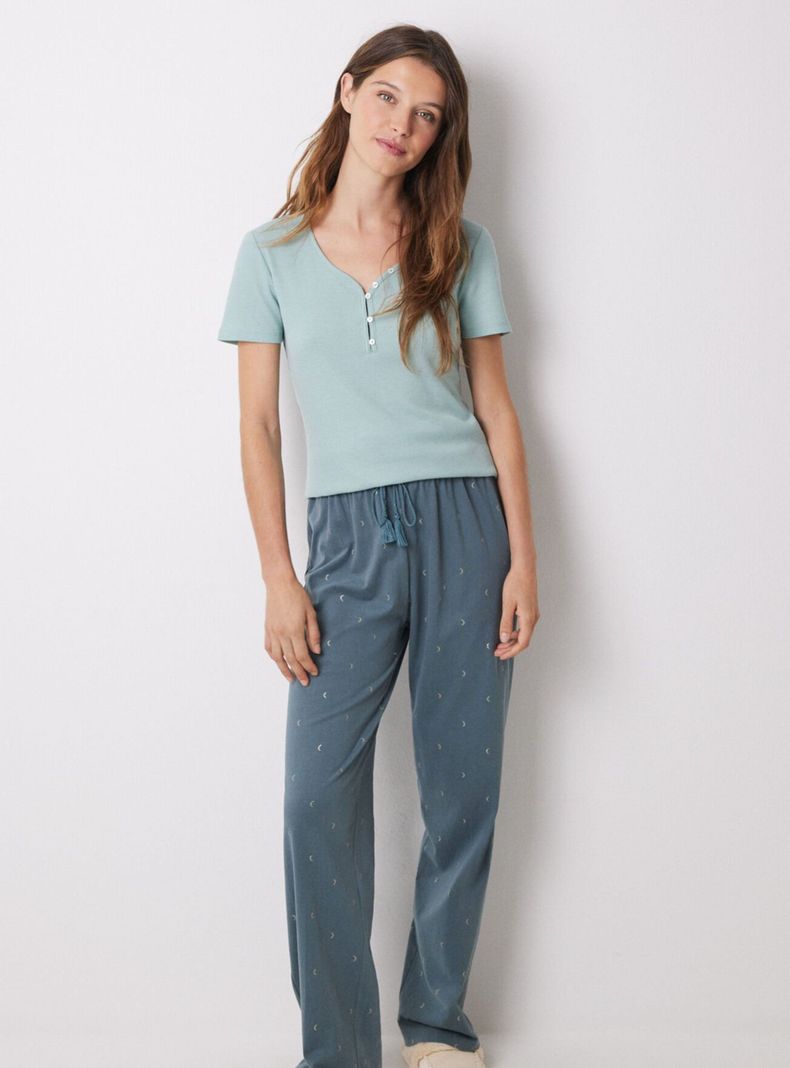 Pantalón Largo 100% Algodón Verde-3
