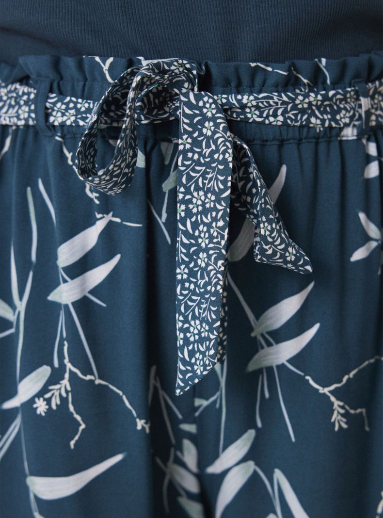 Pantalón Lounge Viscosa Print Hojas-2