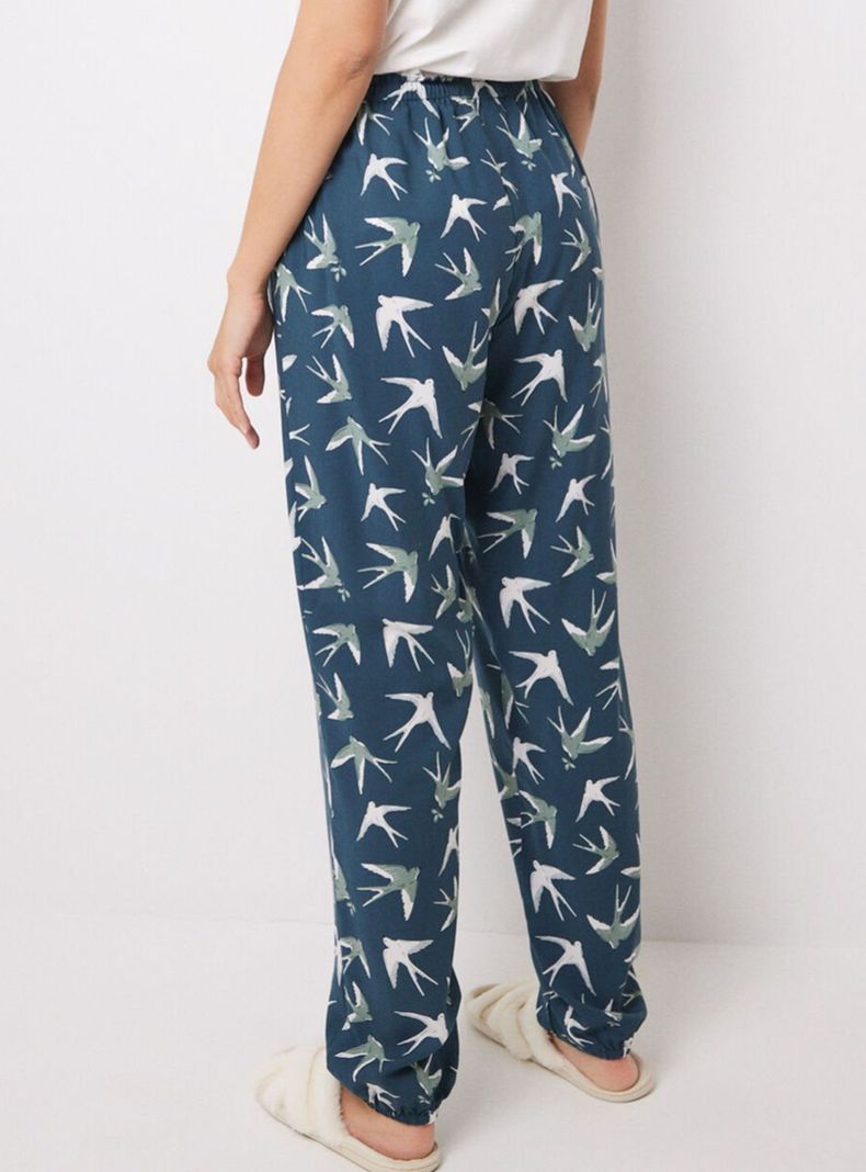 Pantalón Skinny Viscosa Print Hojas-1