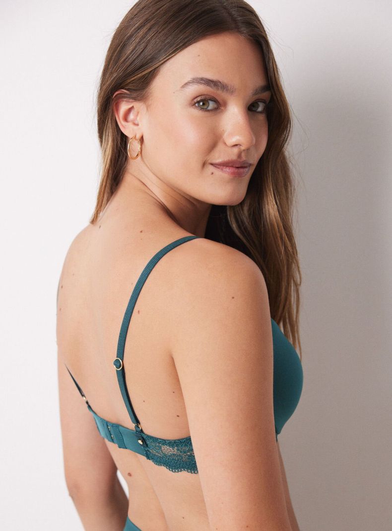 Sostén Gorgeous Push Up Microfibra Esmeralda-1