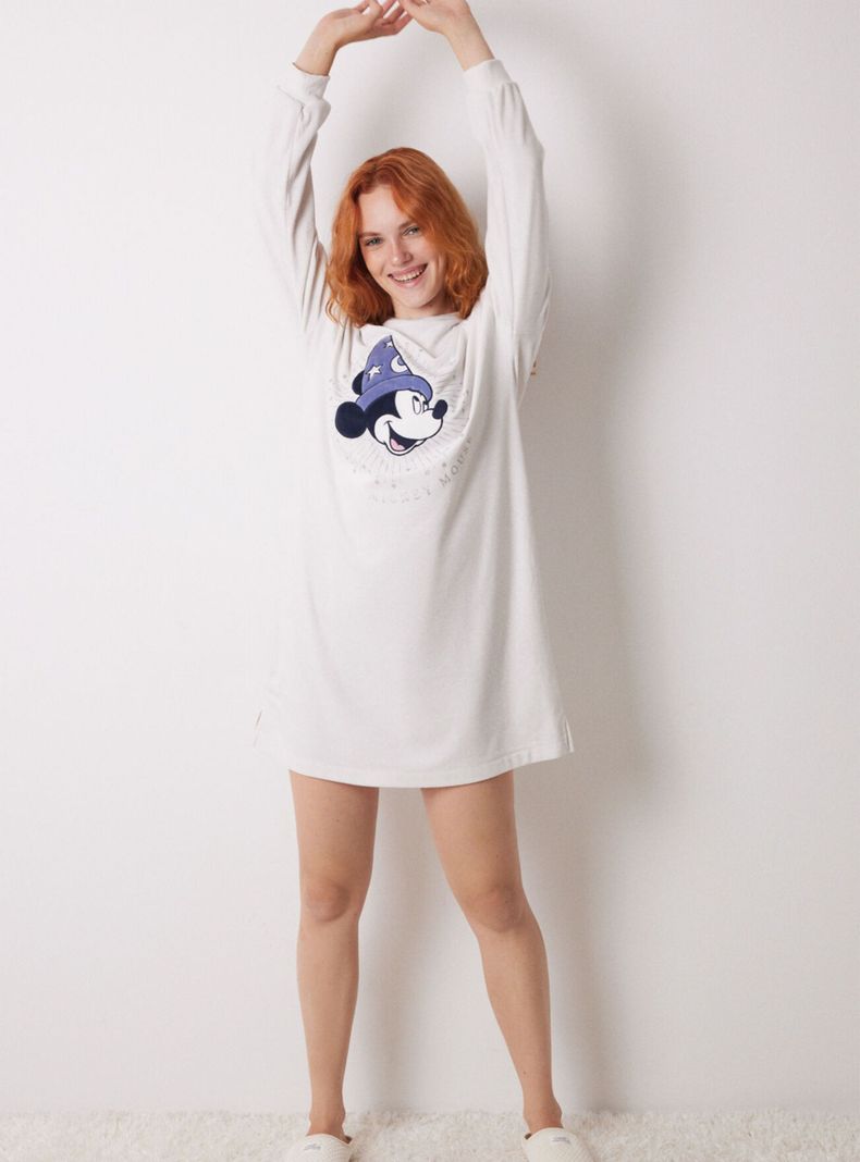 Camisón Corto Terciopelo Mickey-4