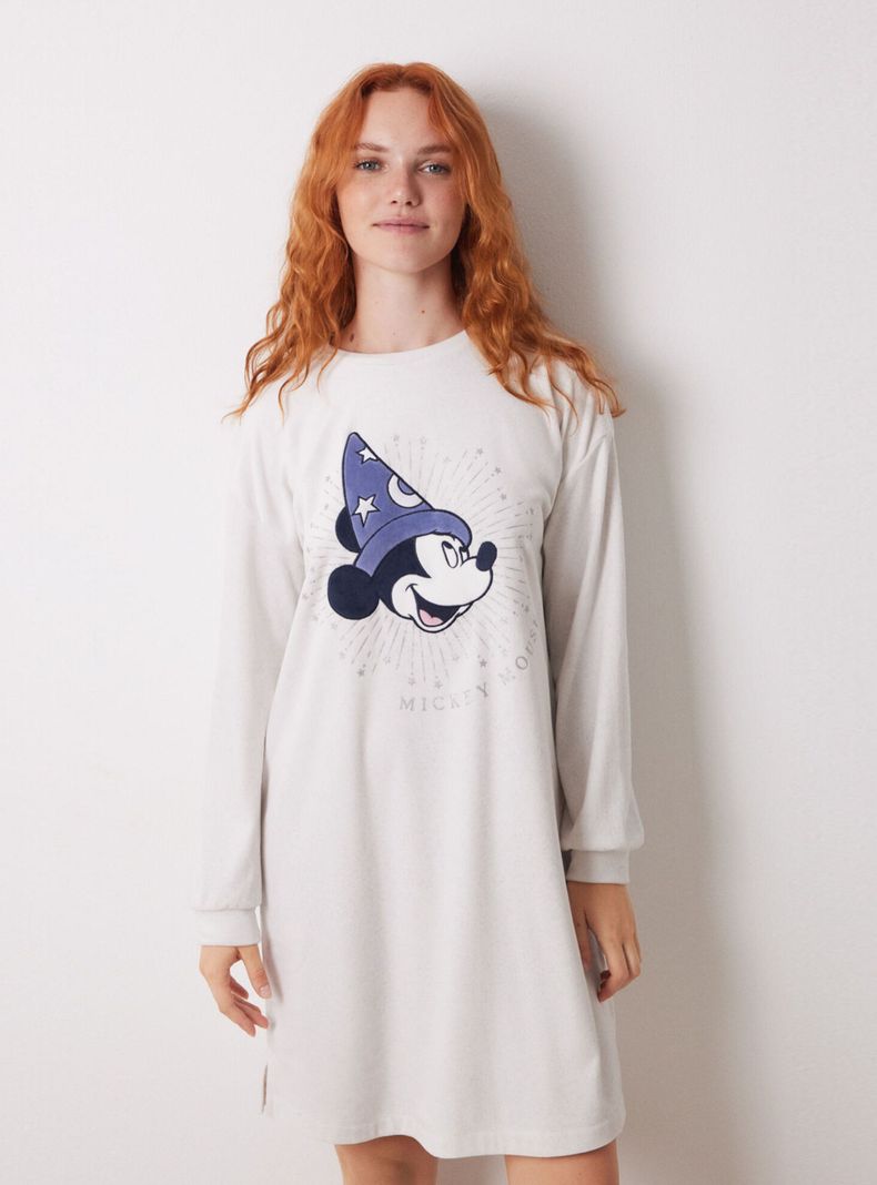 Camisón Corto Terciopelo Mickey-0