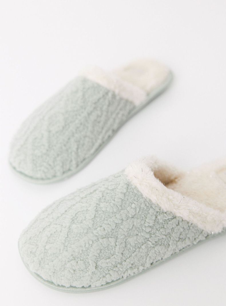 Pantuflas Tejido Pelo-2