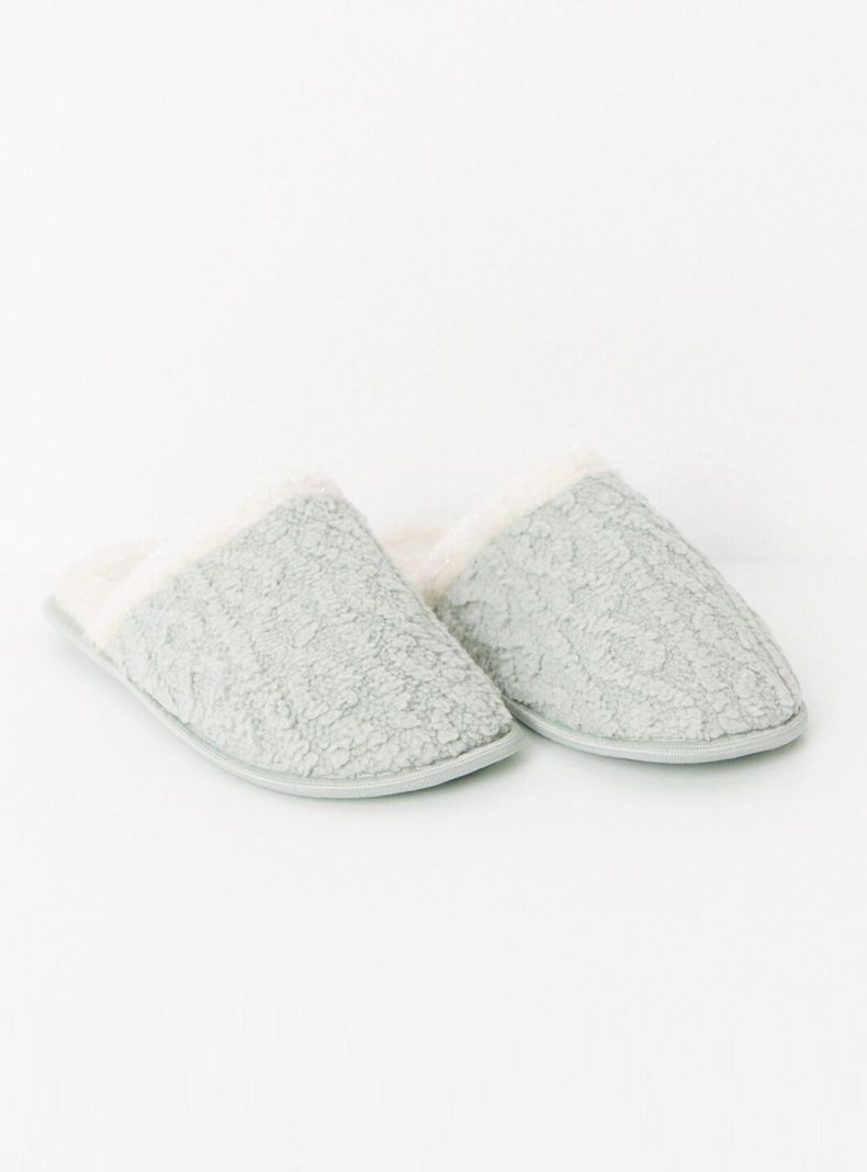 Pantuflas Tejido Pelo-1