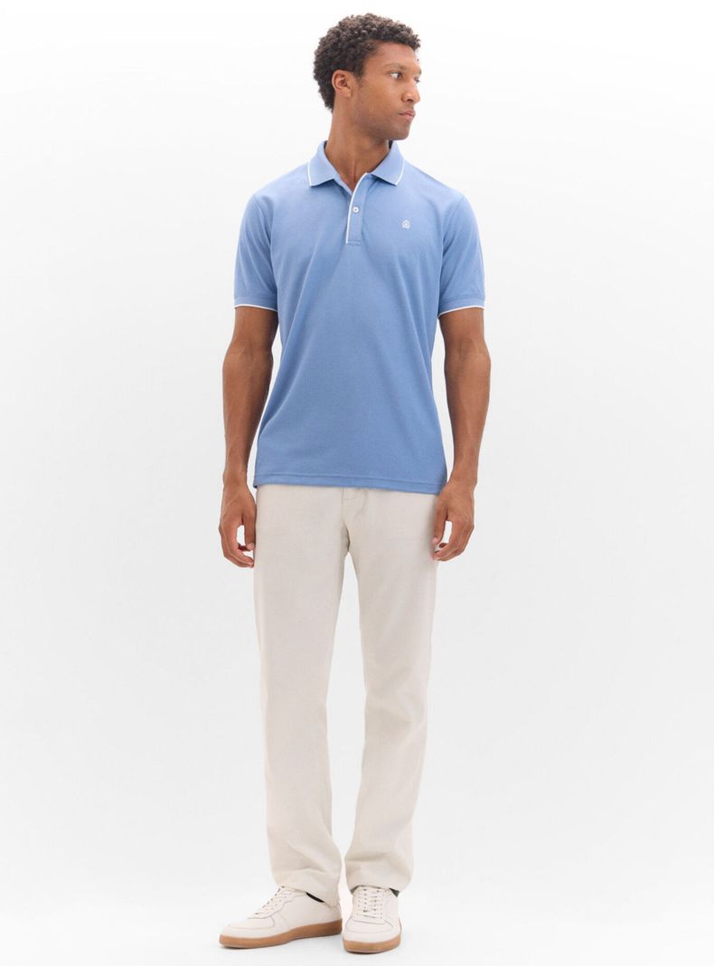 Polera Piqué Coolmax Lisa Con Tips-3