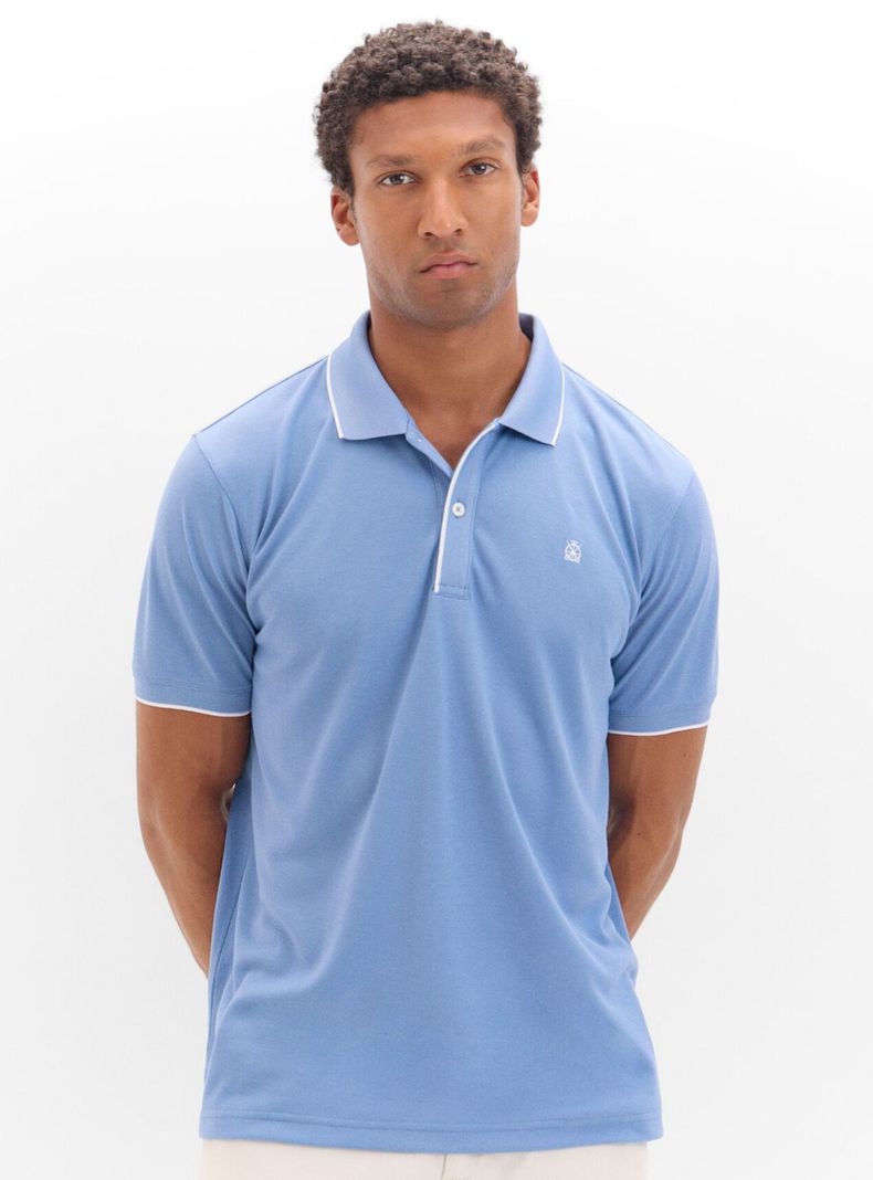 Polera Piqué Coolmax Lisa Con Tips-0
