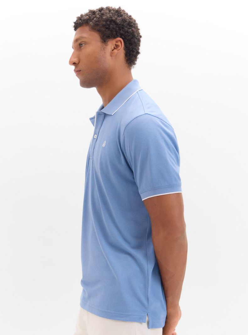 Polera Piqué Coolmax Lisa Con Tips-2