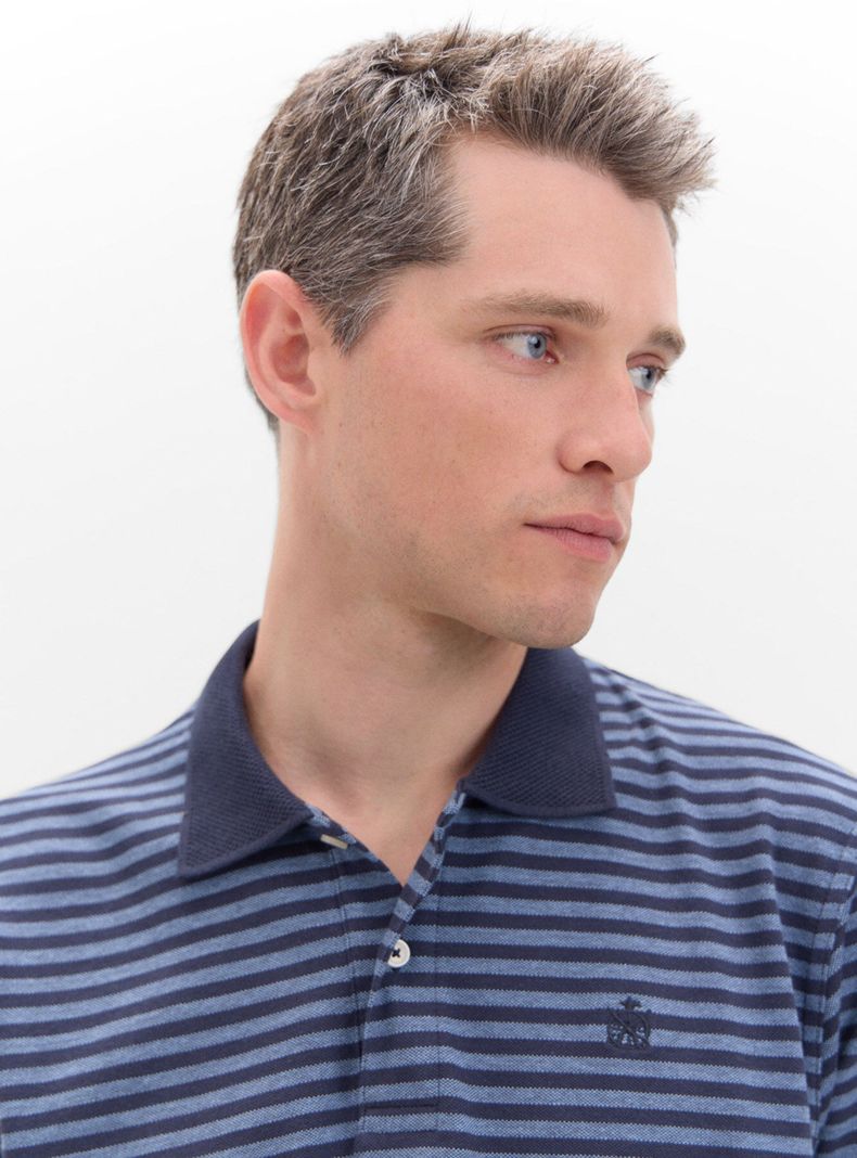 Polo Oxford de Rayas Cuello Contraste-2