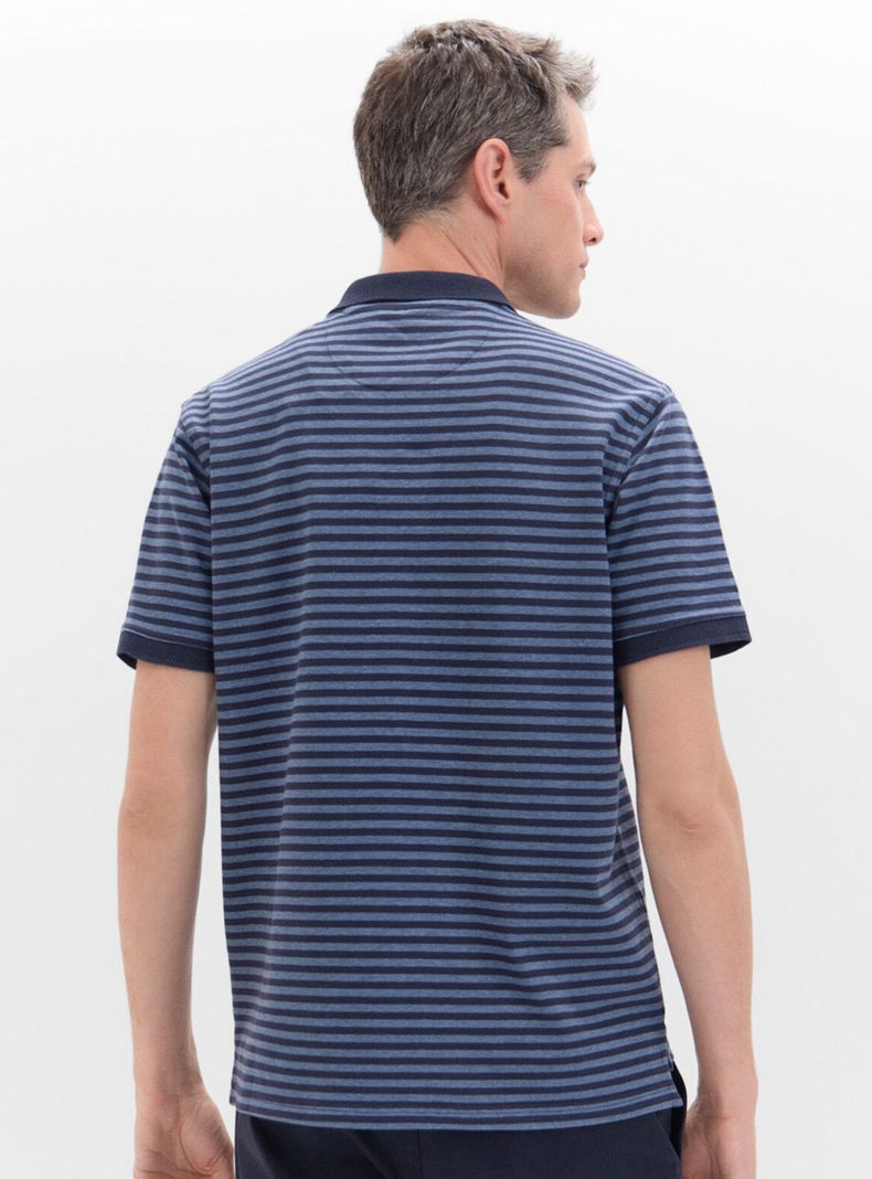 Polo Oxford de Rayas Cuello Contraste-1