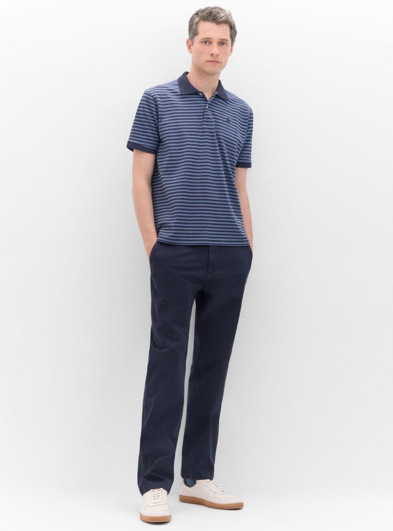 Polo Oxford de Rayas Cuello Contraste-3