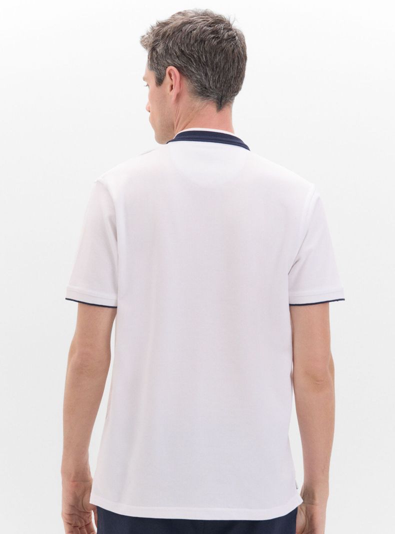 Polera Piqué Oxford Liso Cuello Contraste-2