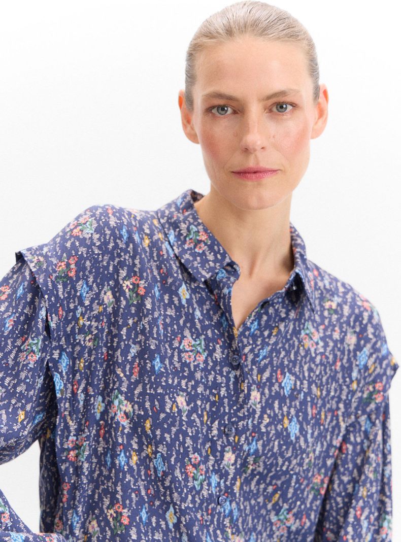 Camisa Pliegue Estampada-2