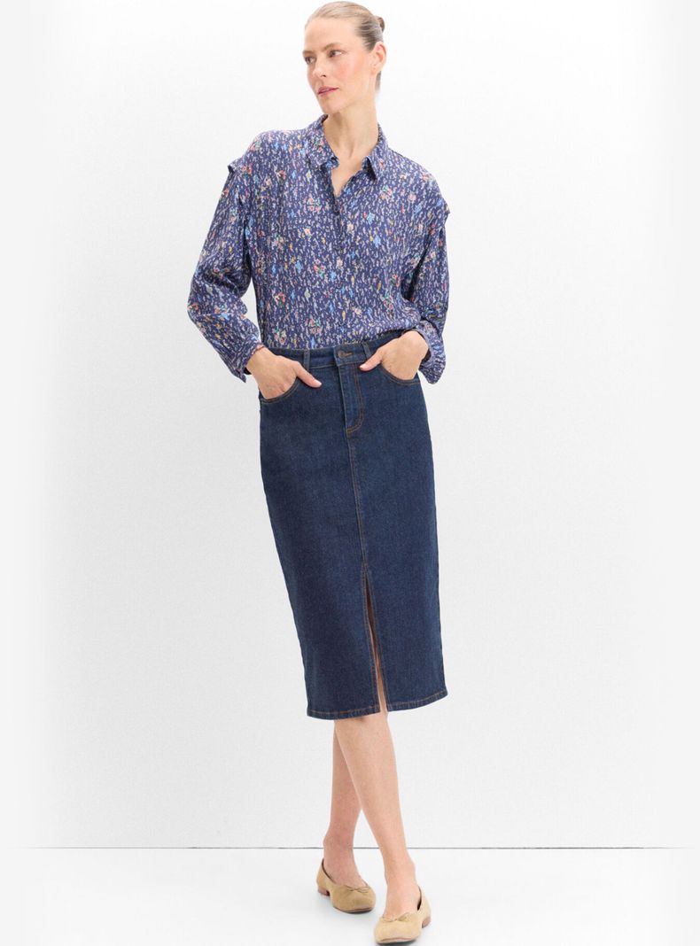 Camisa Pliegue Estampada-3