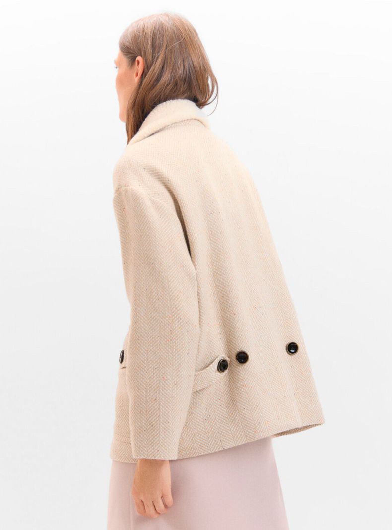 Chaquetón con Cuello Efecto Pelo-1
