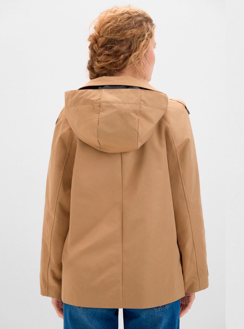 Chaqueta Gabardina Corta con Vuelo-1
