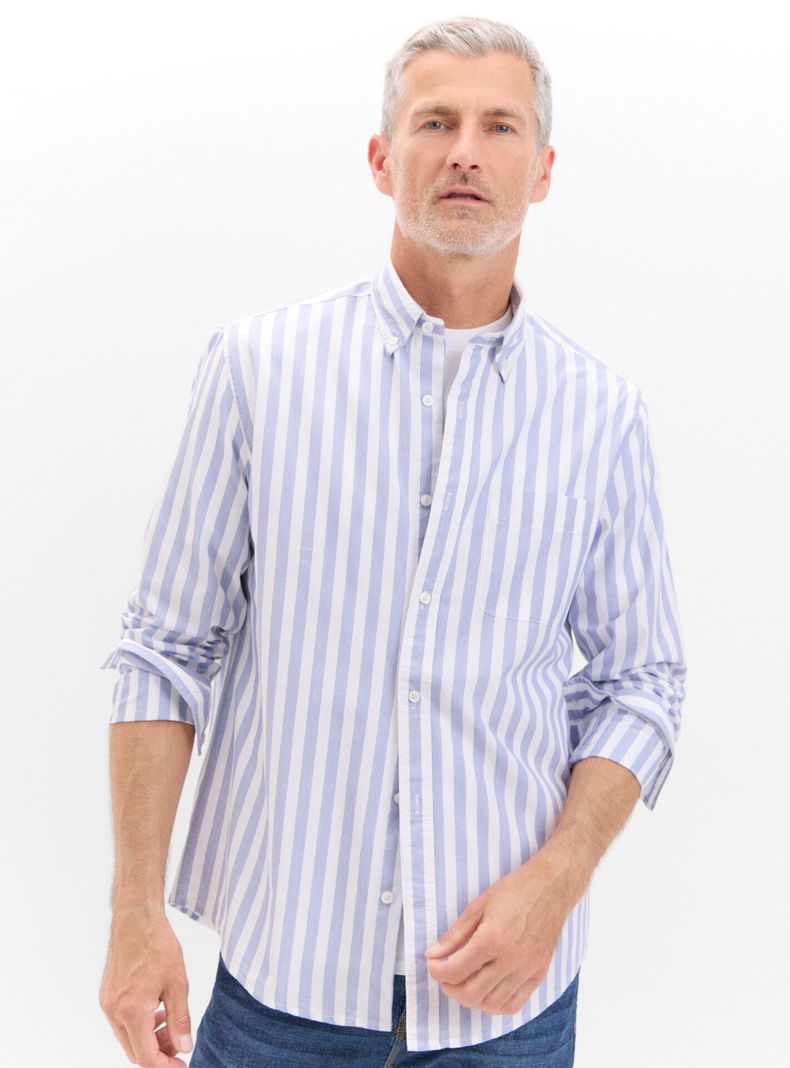 Camisa Popelín de Rayas-0