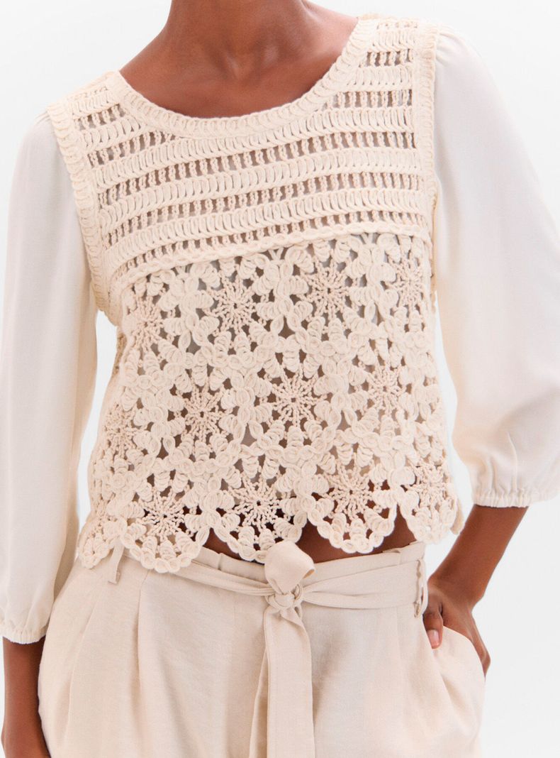 Blusa Combinada Frontal Crochet-2