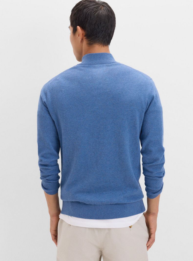 Sweater Algodón Cashmere Cuello Alto Botones-1
