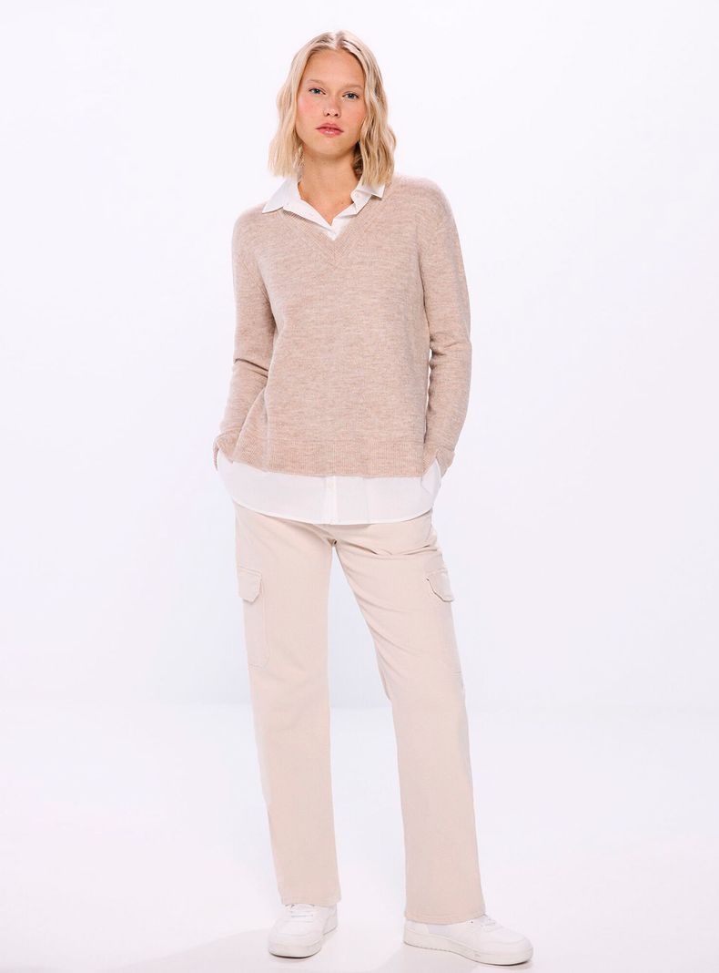 Sweater Combinado Camisero-3