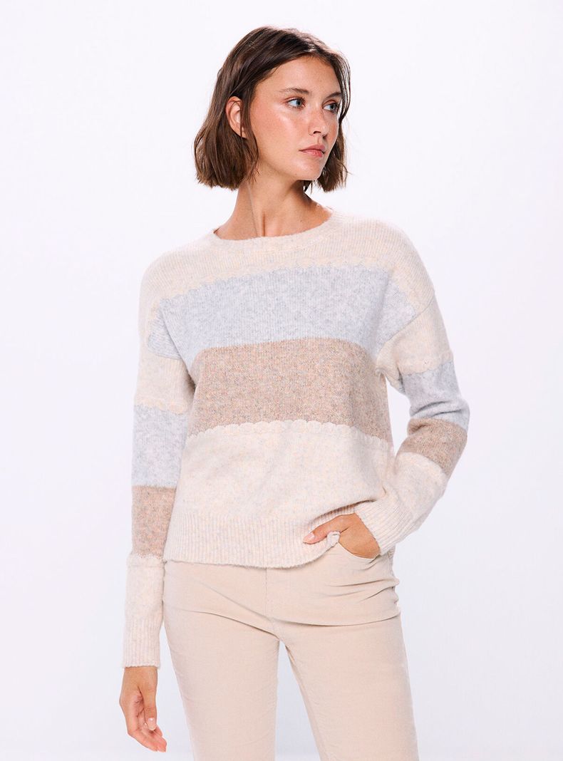 Sweater Color Block-0