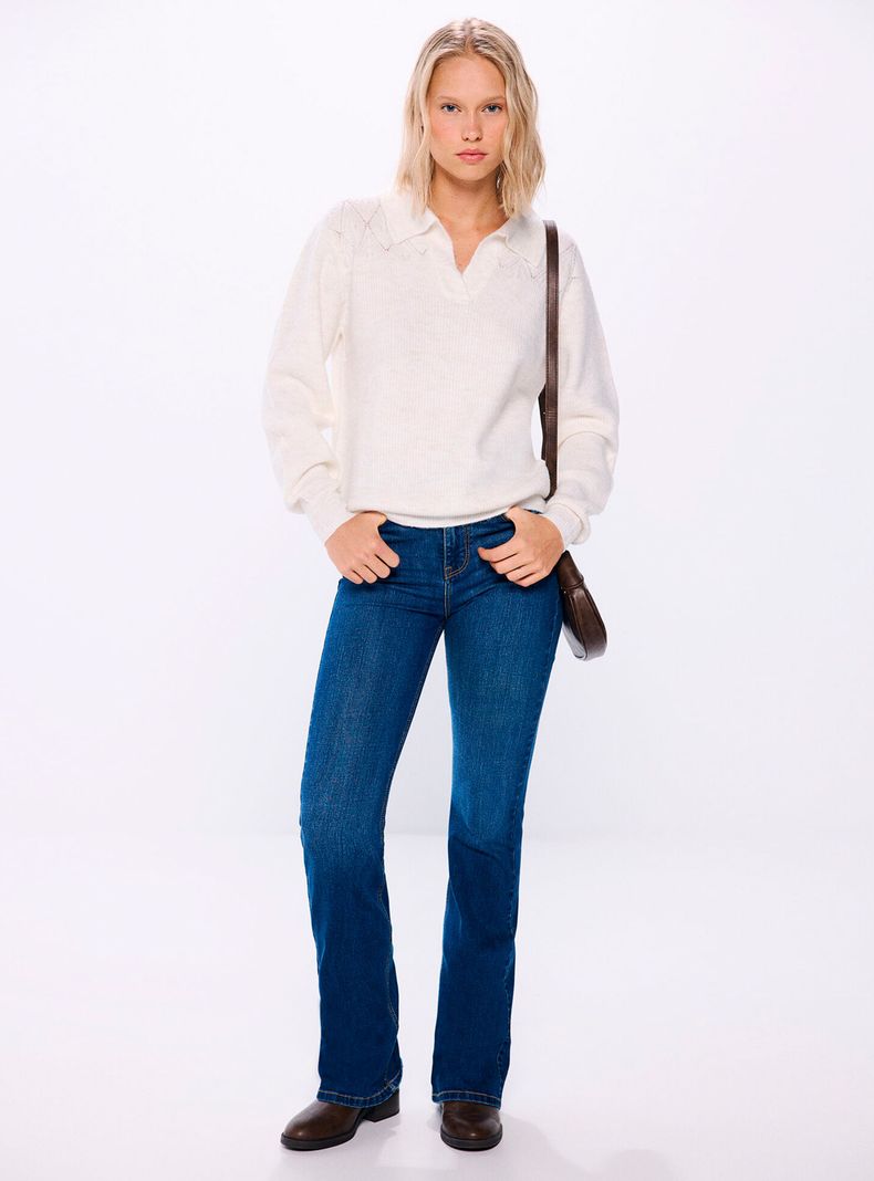 Sweater Polo Detalles Pointelle-4