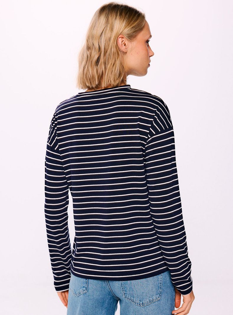 Polera a Rayas Manga Larga-1