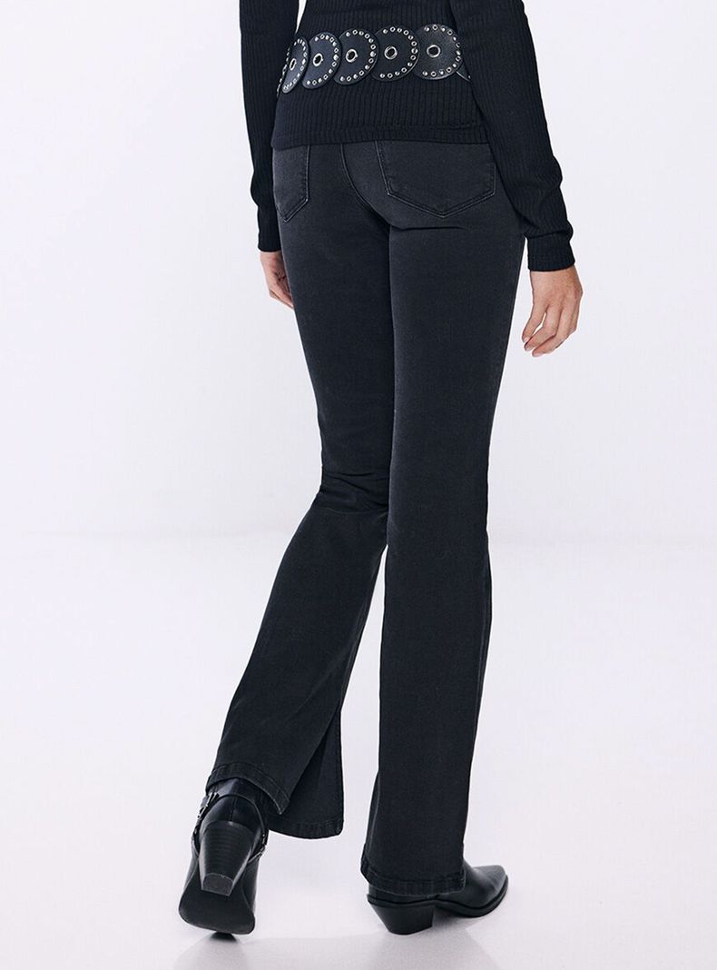Jeans Flare de Tiro Medio-1