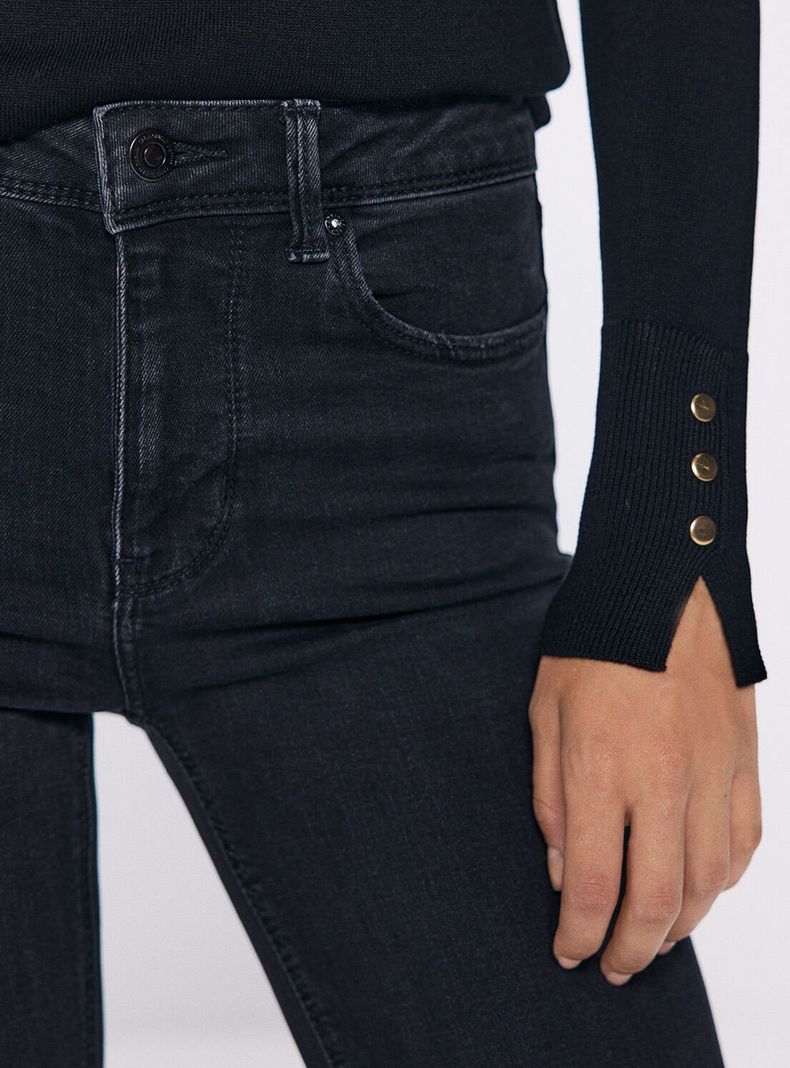 Jeans Slim Cropped Tiro Medio-2