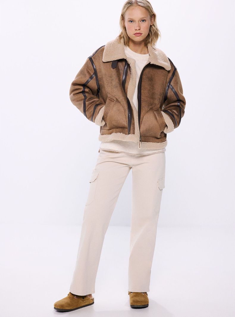 Chaqueta Doble Faz Contraste-5