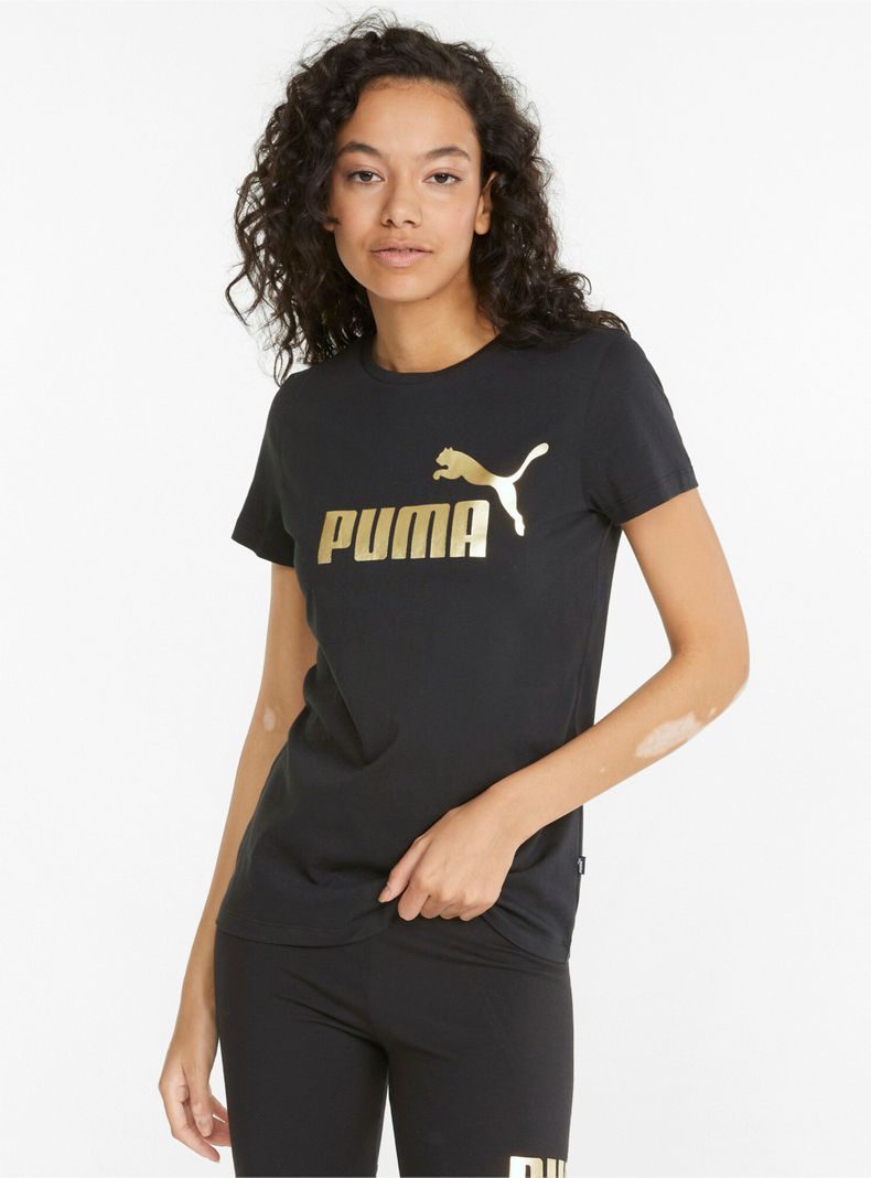 Polera Metallic Frontal Logo ESS Tee-0