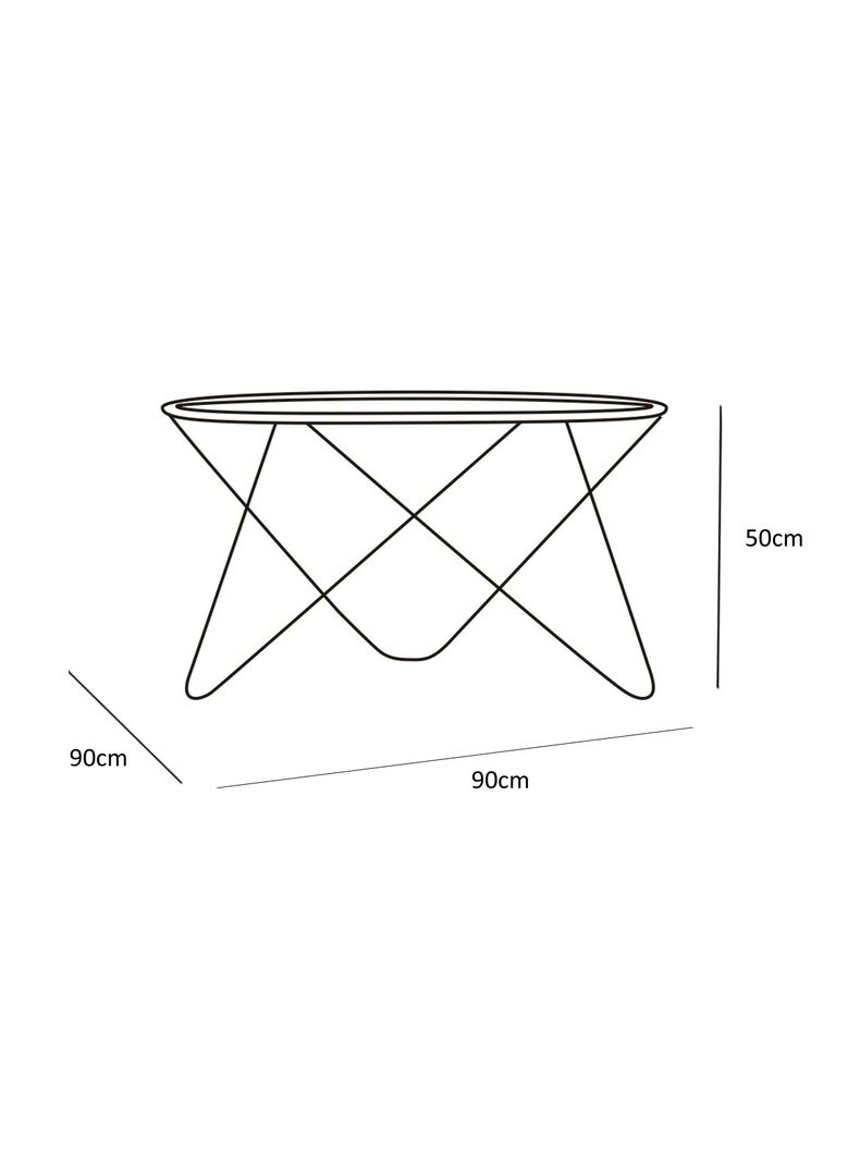 Mesa de Centro Vidrio Garbo 90 cm-2