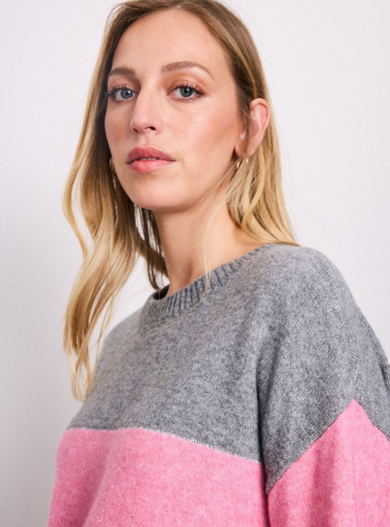 Sweater Color Block Lurex-2