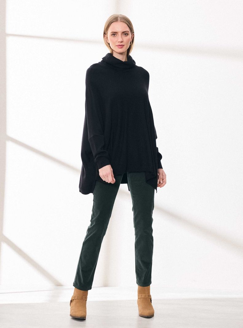 Sweater Tipo Poncho Liviano-4